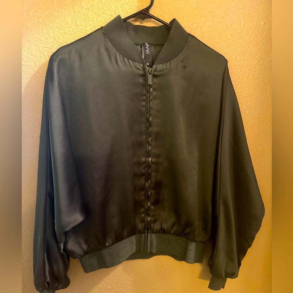 SAVVI Lucy Bomber Jacket Satin, Size S